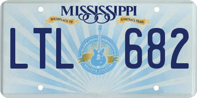 MS license plate LTL682