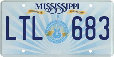 MS license plate LTL683
