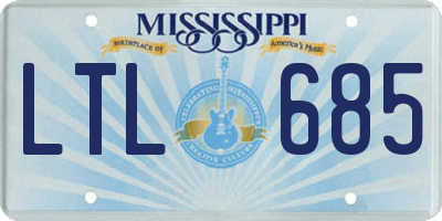 MS license plate LTL685