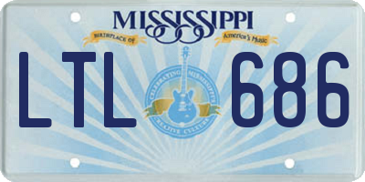MS license plate LTL686