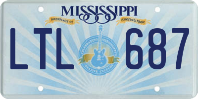 MS license plate LTL687