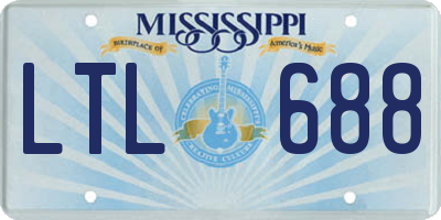 MS license plate LTL688