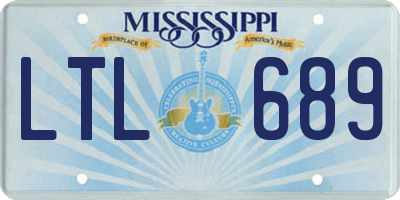 MS license plate LTL689