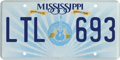 MS license plate LTL693