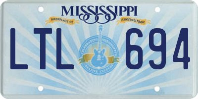 MS license plate LTL694