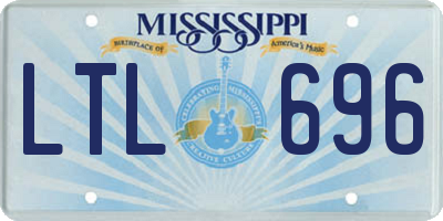 MS license plate LTL696
