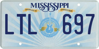 MS license plate LTL697