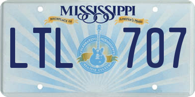 MS license plate LTL707