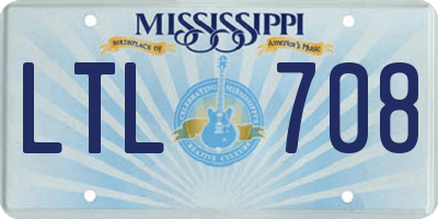 MS license plate LTL708