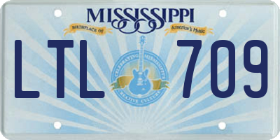 MS license plate LTL709