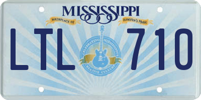 MS license plate LTL710