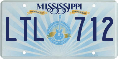 MS license plate LTL712