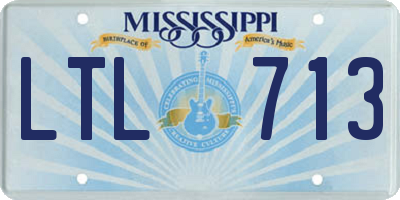 MS license plate LTL713