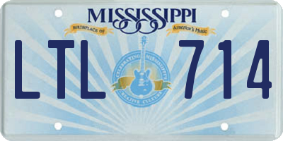 MS license plate LTL714
