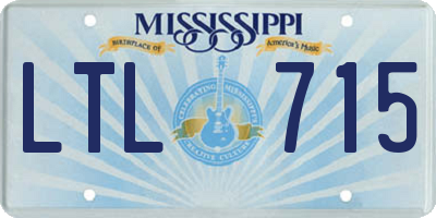 MS license plate LTL715