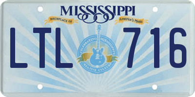 MS license plate LTL716