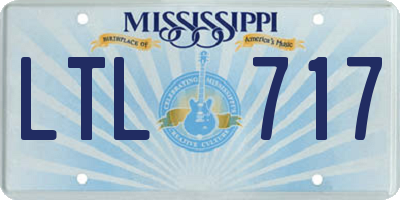 MS license plate LTL717