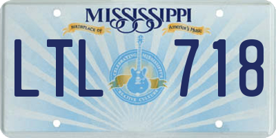 MS license plate LTL718