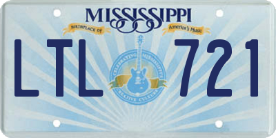 MS license plate LTL721