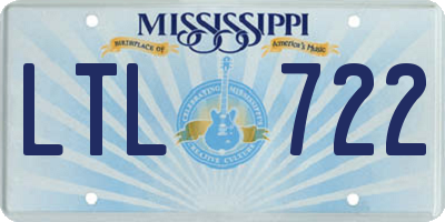 MS license plate LTL722