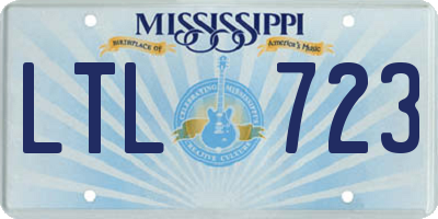 MS license plate LTL723