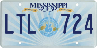 MS license plate LTL724