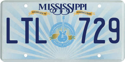 MS license plate LTL729