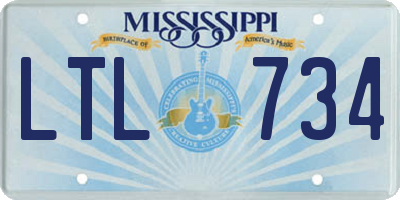 MS license plate LTL734