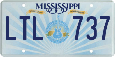 MS license plate LTL737