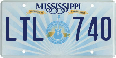 MS license plate LTL740