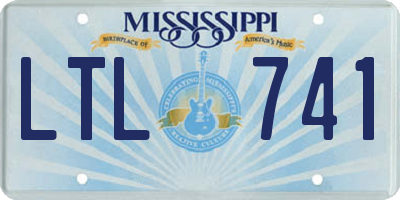 MS license plate LTL741