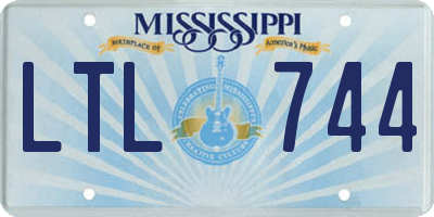 MS license plate LTL744