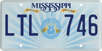 MS license plate LTL746