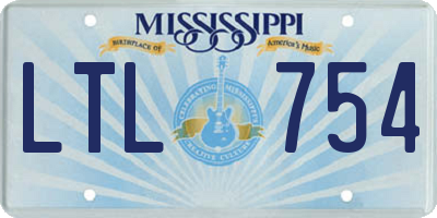 MS license plate LTL754