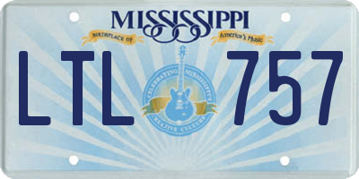 MS license plate LTL757