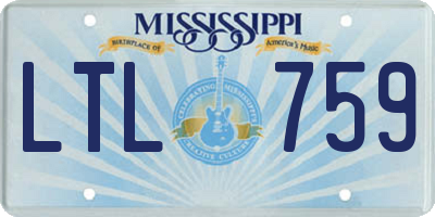 MS license plate LTL759
