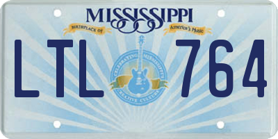 MS license plate LTL764