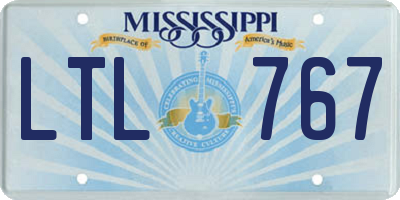MS license plate LTL767