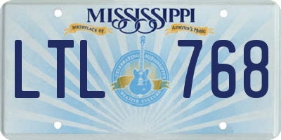 MS license plate LTL768