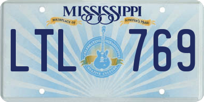 MS license plate LTL769