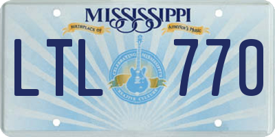 MS license plate LTL770