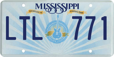 MS license plate LTL771