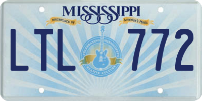 MS license plate LTL772