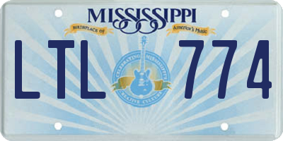 MS license plate LTL774