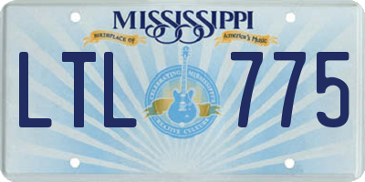 MS license plate LTL775