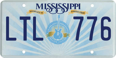 MS license plate LTL776