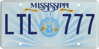 MS license plate LTL777
