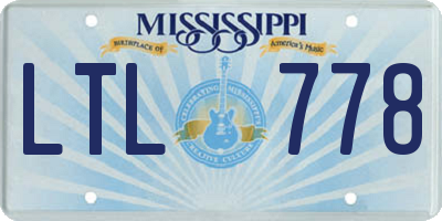 MS license plate LTL778