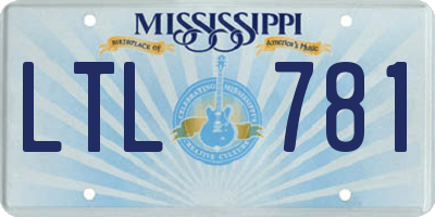 MS license plate LTL781