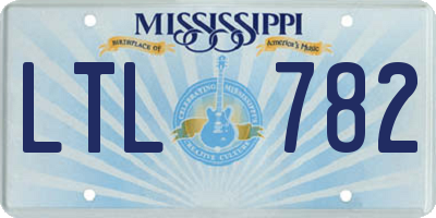 MS license plate LTL782
